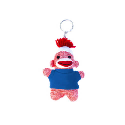 Orange Sock Monkey Keychain 4"