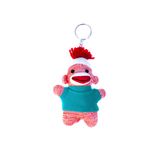 Orange Sock Monkey Keychain 4"