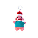 Orange Sock Monkey Keychain 4"-12