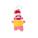 Orange Sock Monkey Keychain 4"-14