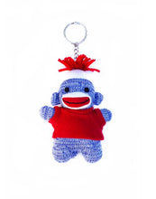 red  Sock Monkey Keychain 4 inches