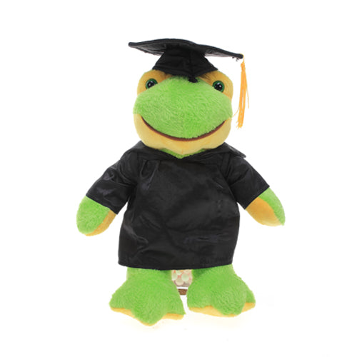 Graduation Stuffed Animal Frog 12"