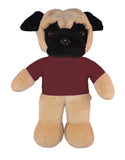 Plushland 8 Inch Floppy Pug Plush Stuffed Animal Personalized Gift