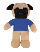 Floppy Pug Plush 8"-14