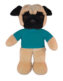 Floppy Pug Plush 8"-18