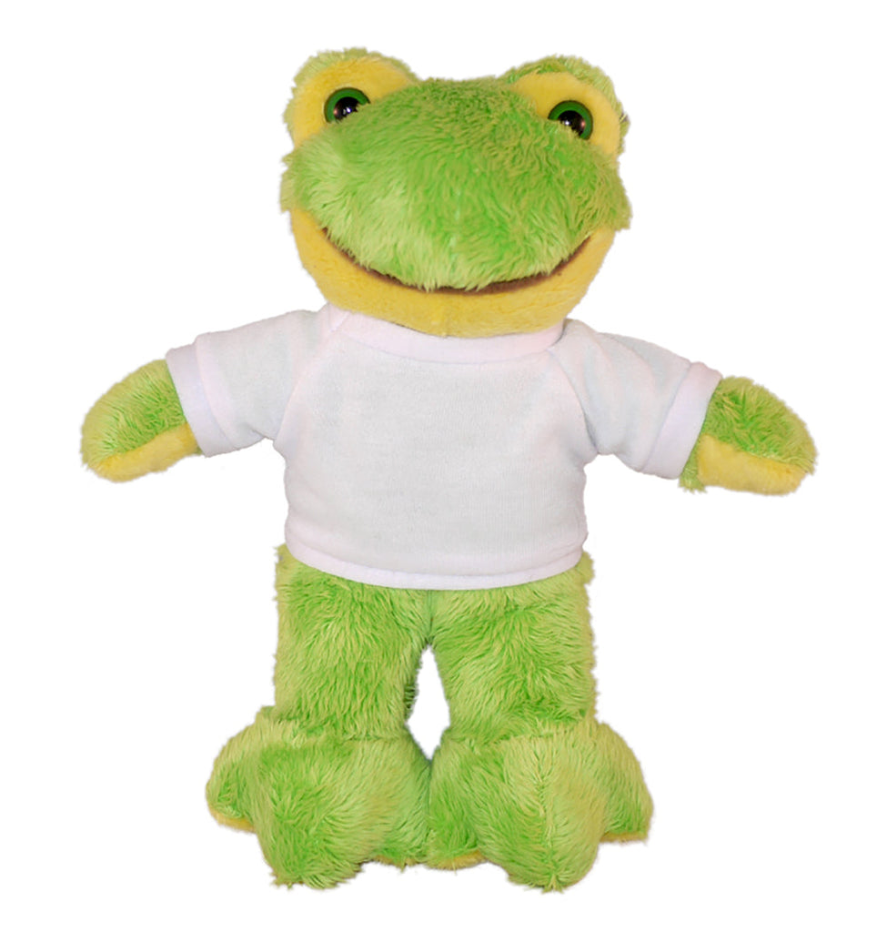 10 Plush Frog With Customizable T-Shirt By Giftable World®