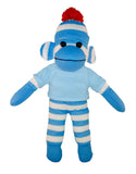 Plushland 10 Inch Floppy Blue Sock Monkey