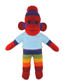 Floppy Rainbow Sock Monkey Tee 10"-1