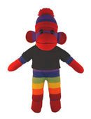 Floppy Rainbow Sock Monkey Tee 10"-2