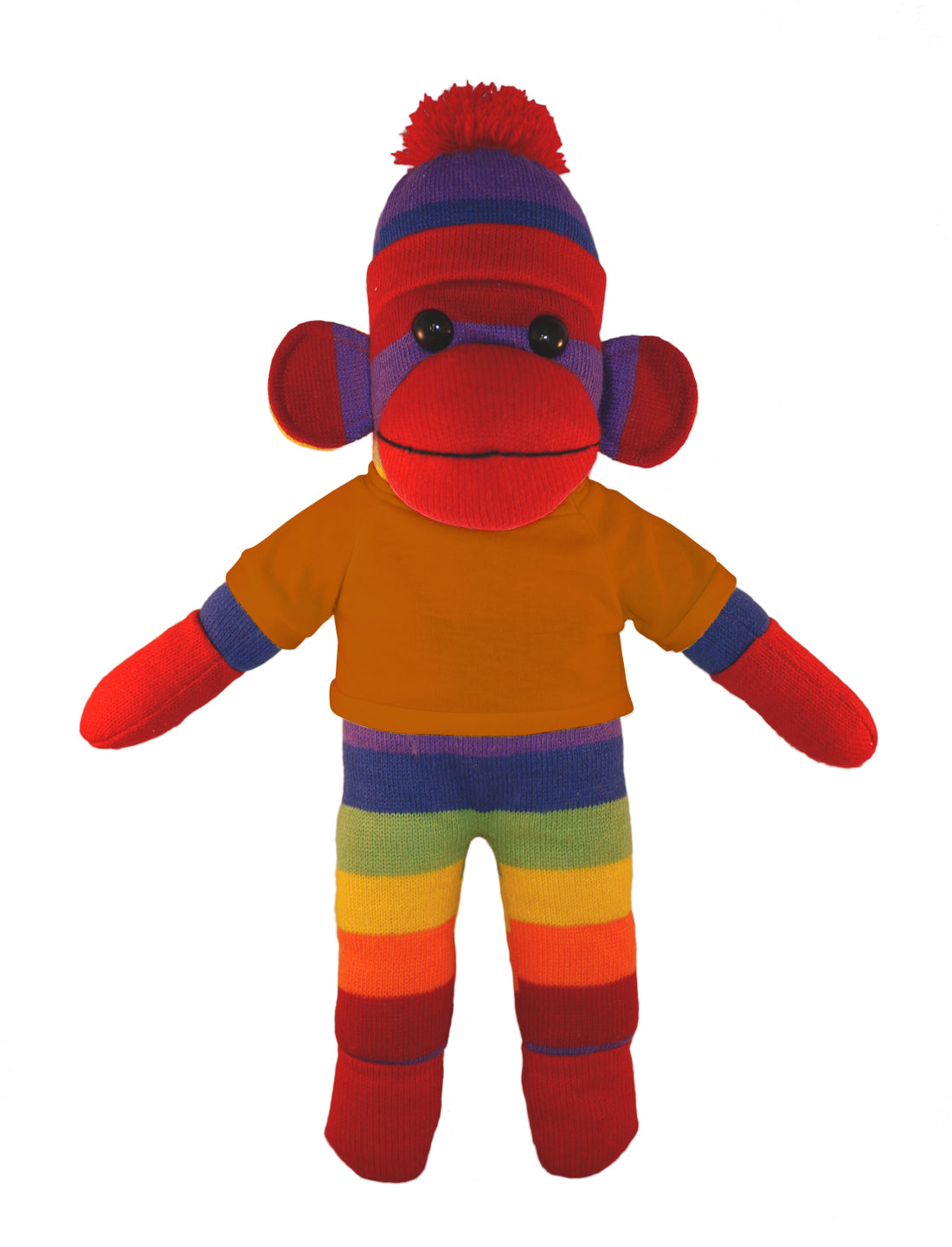 Floppy Rainbow Sock Monkey Tee 10"