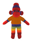Floppy Rainbow Sock Monkey Tee 10"-3