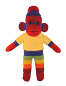 Floppy Rainbow Sock Monkey Tee 10"-7