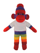 Floppy Rainbow Sock Monkey Tee 10"-8