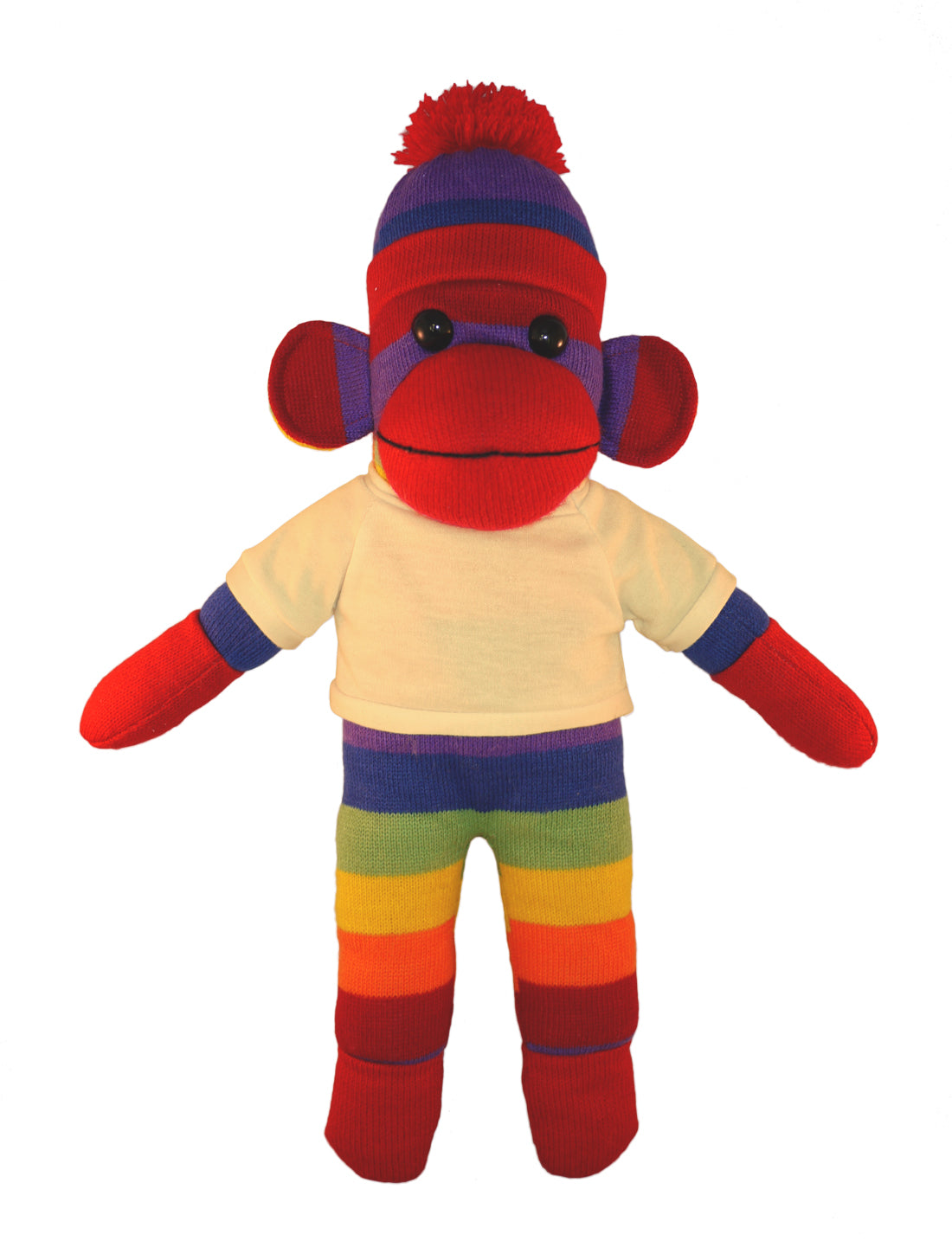 Floppy Rainbow Sock Monkey Tee 10"