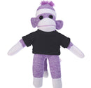 10'' Black Floppy Sock Monkey, soft, customizable, and cuddly