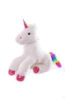 14" Standing Left Side Crystal Unicorn, Featuring Sparkling Details and a Magical Design by Plushland.