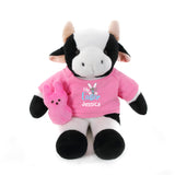 Cow with pink 1st Easter Shirt 12"