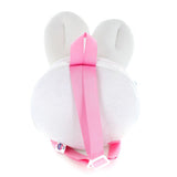 Plush Pink Bunny Face Backpack