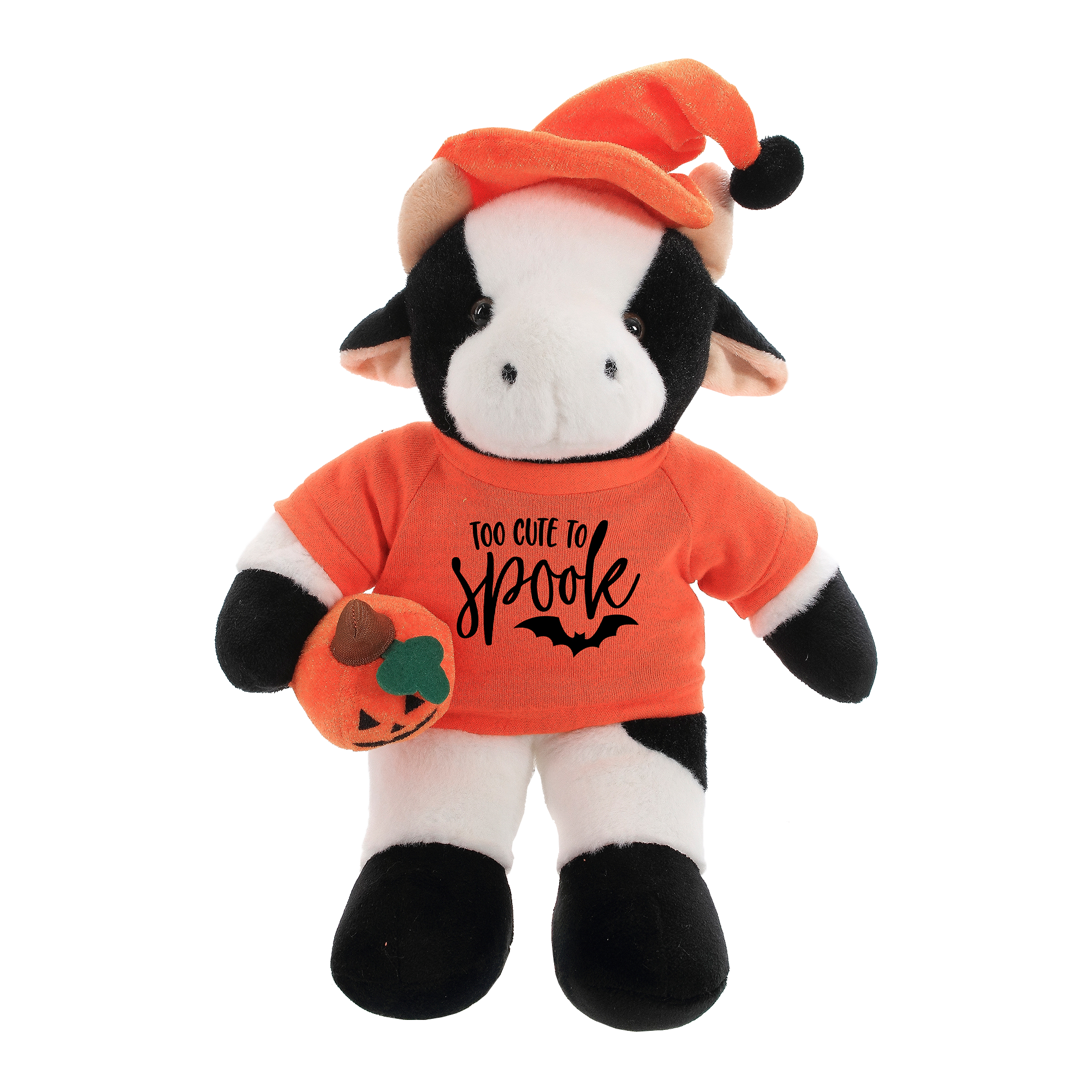 Halloween Cow Plush with Pumpkin Belly from Halloween Plush Animals Collection