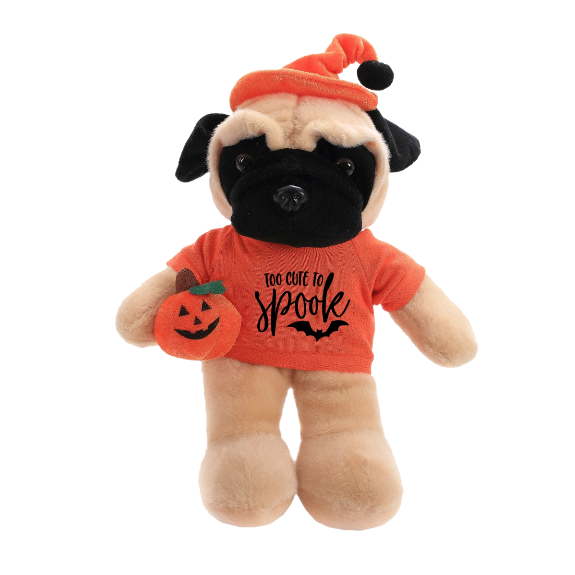 "Halloween Pug Floppy Plush in Ghost Costume – Halloween Plush Animals by Plushland
"