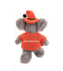 Back view of Halloween Koala Stuffed Animal 12" showcasing its Halloween t-shirt, hat, and floppy plush design