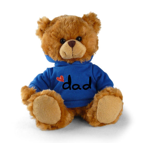 Personalized Teddy Bear Chocolate Color 11" Royal Blue Hoodie