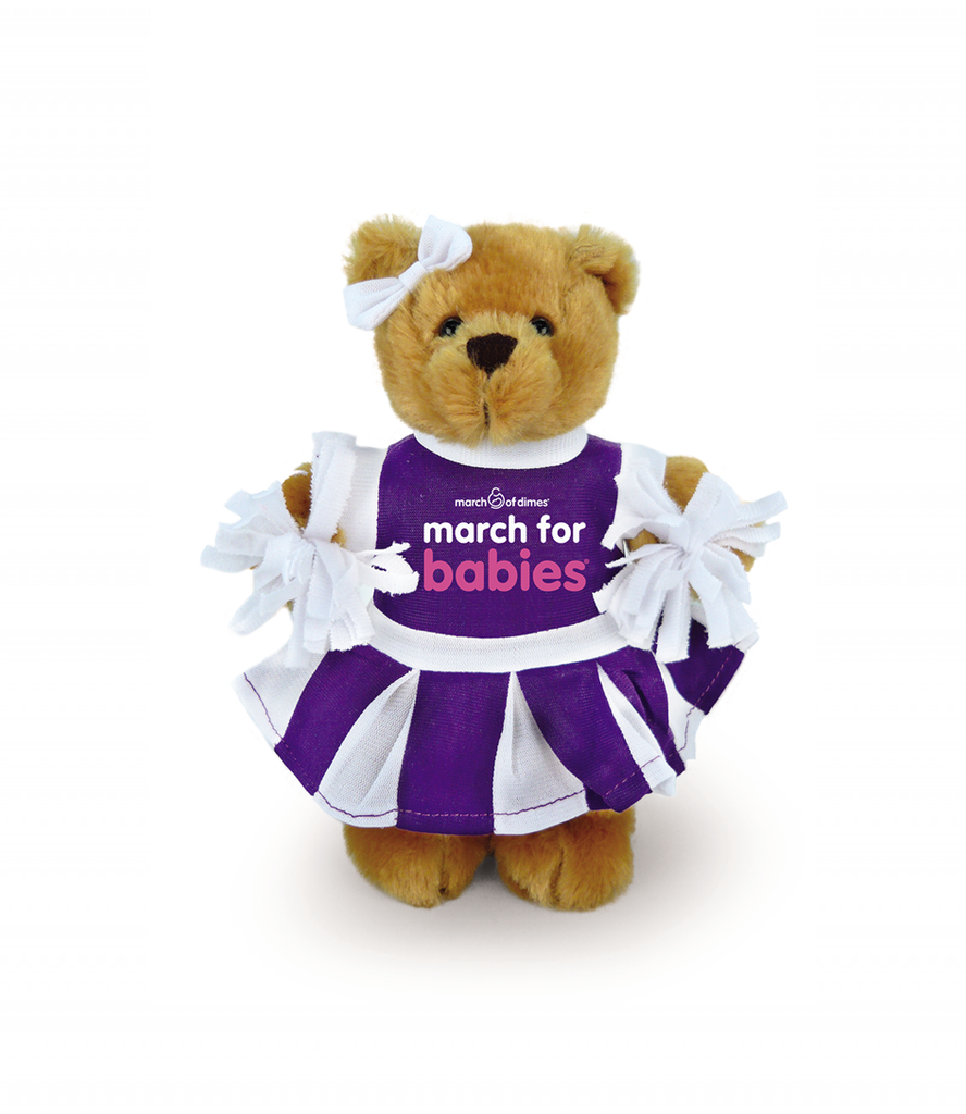 March of Dimes Cheerleader Bear 6"
