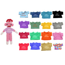 Pink Sock Monkey with Personalized Tee 8 Inches