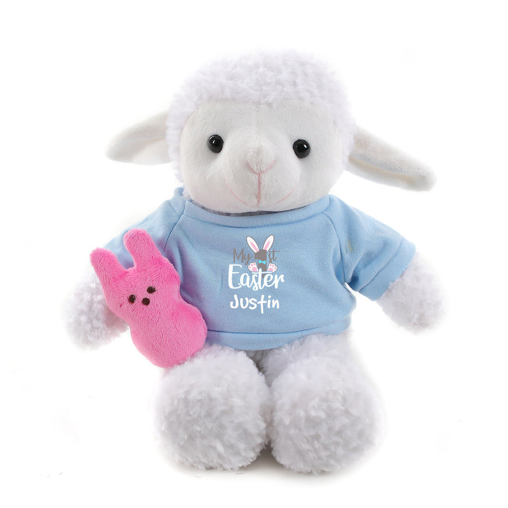 Sheep with blue 1st Easter Shirt 12"