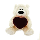 "sophie teddy bear holding custom teddy bear heart – 6 inch by Plushland"