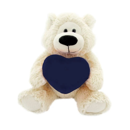 "sophie teddy bear holding custom teddy bear heart – 6 inch by Plushland"