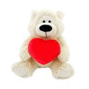 "sophie teddy bear holding custom teddy bear heart – 6 inch by Plushland"