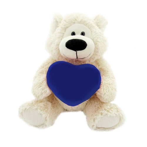 "sophie teddy bear holding custom teddy bear heart – 6 inch by Plushland"