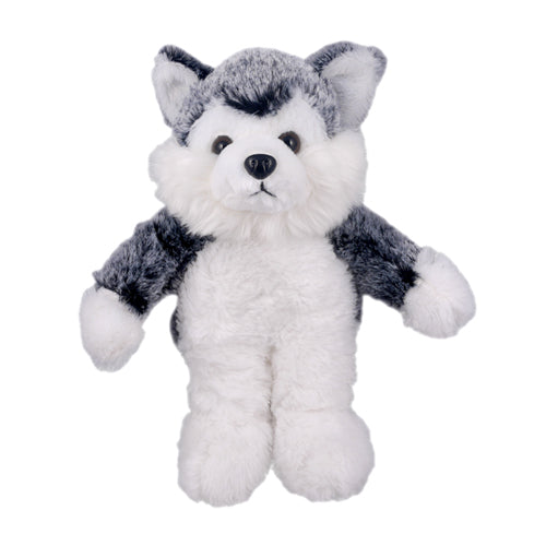 Stuffed animal husky floppy plush dog toy by Plushland – soft and cuddly with realistic husky features.