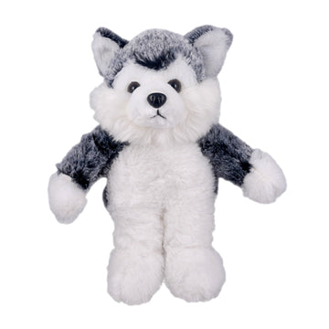 Stuffed animal husky floppy plush dog toy by Plushland – soft and cuddly with realistic husky features.